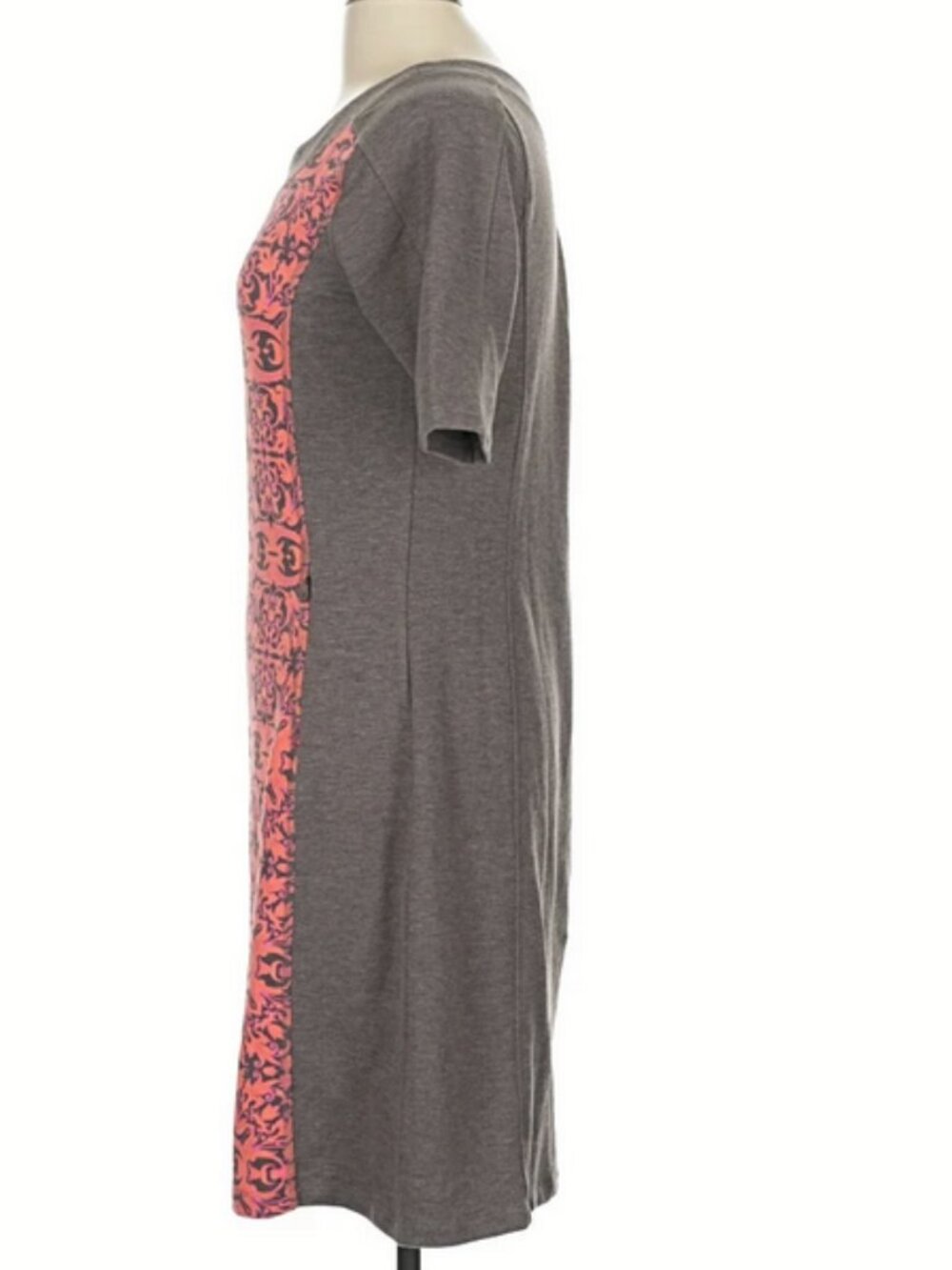 Title Nine Coral and Brown Paneled Jersey Knit Dress - Picture 8 of 9